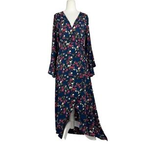 GOLDSPARK "MADE WITH LOVE"‎ LONG SLEEVED WRAP TIE DRESS